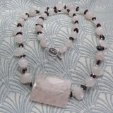rose quartz handmade pink necklace uk