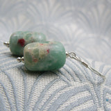 short drop blue earrings