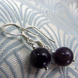 semi-precious stone bead short earrings, short semi-precious bead earrings DD12
