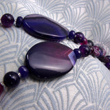 chunky purple semi-precious stone beads