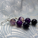 handmade purple earrings drop design