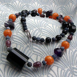 chunky handmade necklace with chunky gemstone beads