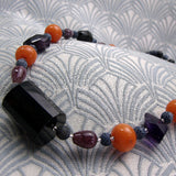 handmade gemstone necklace chunky beads