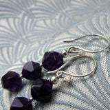amethyst handmade drop earrings
