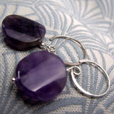 handmade amethyst drop earrings