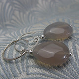 grey earrings handmade agate