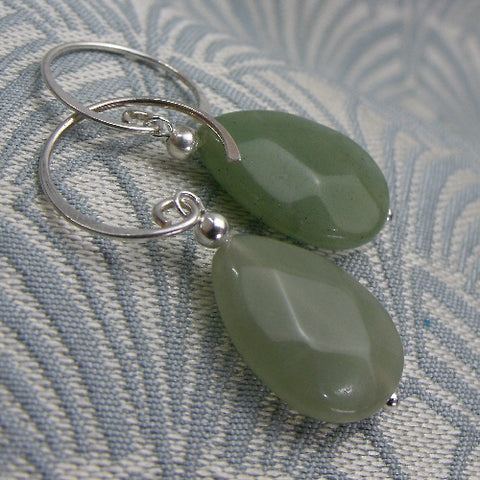 beaded semi-precious earrings, semi-precious stone bead earrings DD21