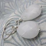 handmade white earrings uk