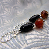semi-precious stone drop earrings