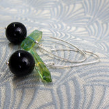 long drop semi-precious stone earrings uk