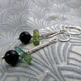 long drop semi-precious earrings