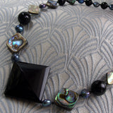 unique black necklace design