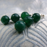 semi-precious drop earrings green