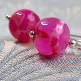 bright pink semi-precious beads
