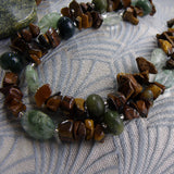 semi-precious tigers eye jade necklace