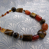 tigers eye short length necklace