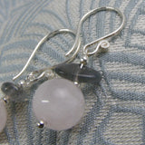 short pink drop earrings, dainty earrings