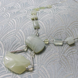 delicate jade beaded semi-precious jewellery, jade semi-precious bead jewellery necklace NM38