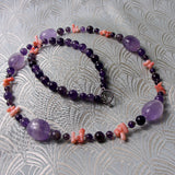 amethyst semi-precious bead necklace