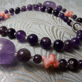 purple amethyst semi-precious beads