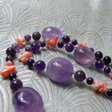 purple semi-precious beads, amethyst beads