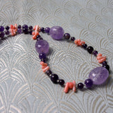purple amethyst semi-precious bead necklace design
