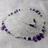 delicate amethyst sterling silver necklace