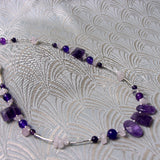 dainty necklace handmade amethyst