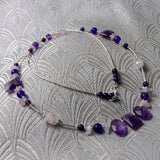 amethyst semi-precious necklace purple