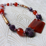 beaded carnelian necklace uk