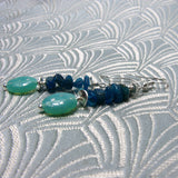 delicate blue semi-precious earrings