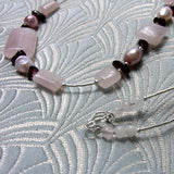dainty rose quartz necklace design
