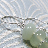 handmade jade drop earrings