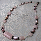 rose quartz semi-precious stone jewellery, pink semi-precious bead jewellery