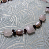 delicate rose quartz necklace