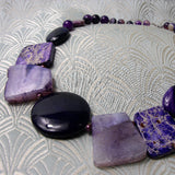 chunky purple semi-precious bead jewellery
