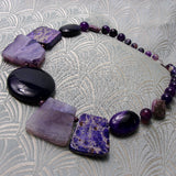 chunky purple necklace uk
