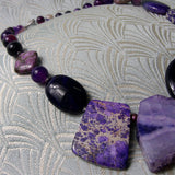 chunky purple semi-precious gemstone beads