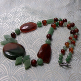chunky handmade semi-precious stone necklace uk