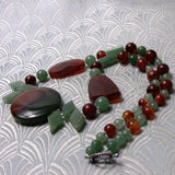 chunky handmade necklace semi-precious beads
