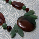 handmade semi-precious stone necklace, chunky semi-precious bead jewellery