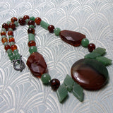 unusual semi-precious stone chunky bead necklace