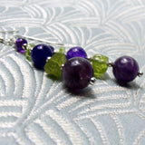 purple amethyst dainty earrings