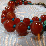 chunky carnelian semi-precious beads