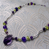 dainty amethyst necklace handmade uk