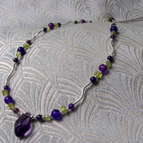 amethyst & sterling silver necklace