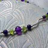 dainty amethyst semi-precious beads