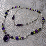 dainty semi-precious bead necklace, handmade semi-precious stone jewellery uk