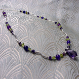 delicate amethyst necklace with sterling silver beads