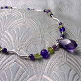 delicate amethyst semi-precious necklace